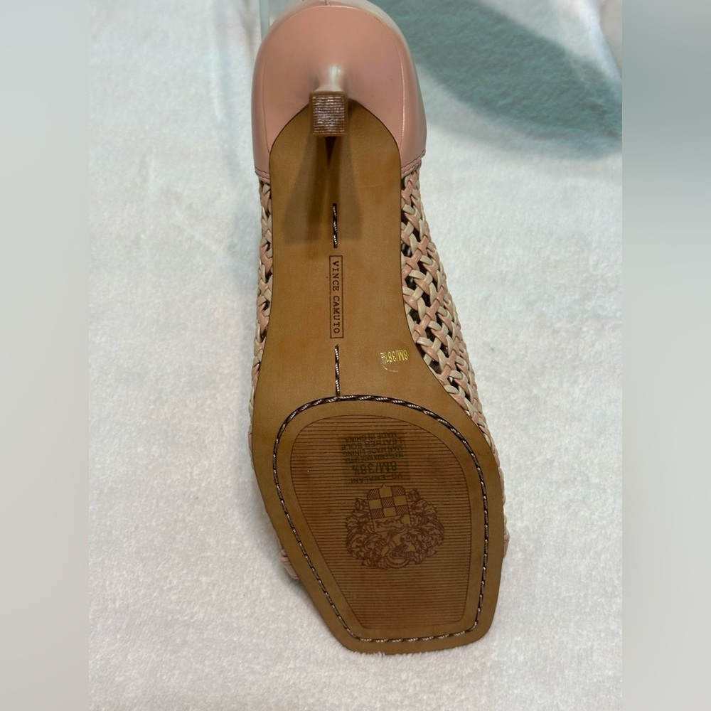 Vince Comuto Elegant Tan Peep-Toe Ankle Boots size 8, brand new. - Picture 5 of 8